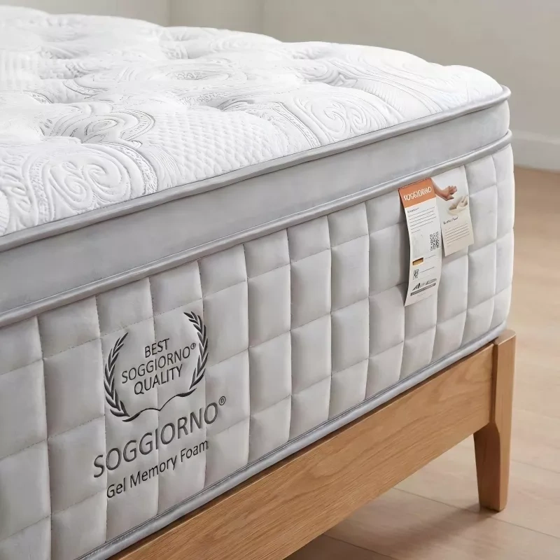 Split Folding Memory Foam Mattress Portable Guest Bed