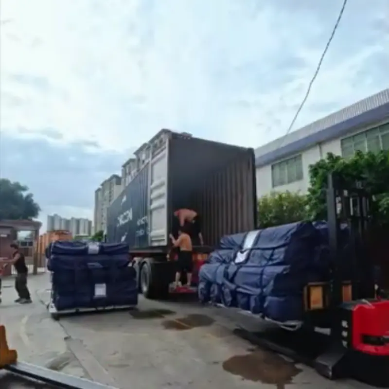 Vacuum roll packing and container loading