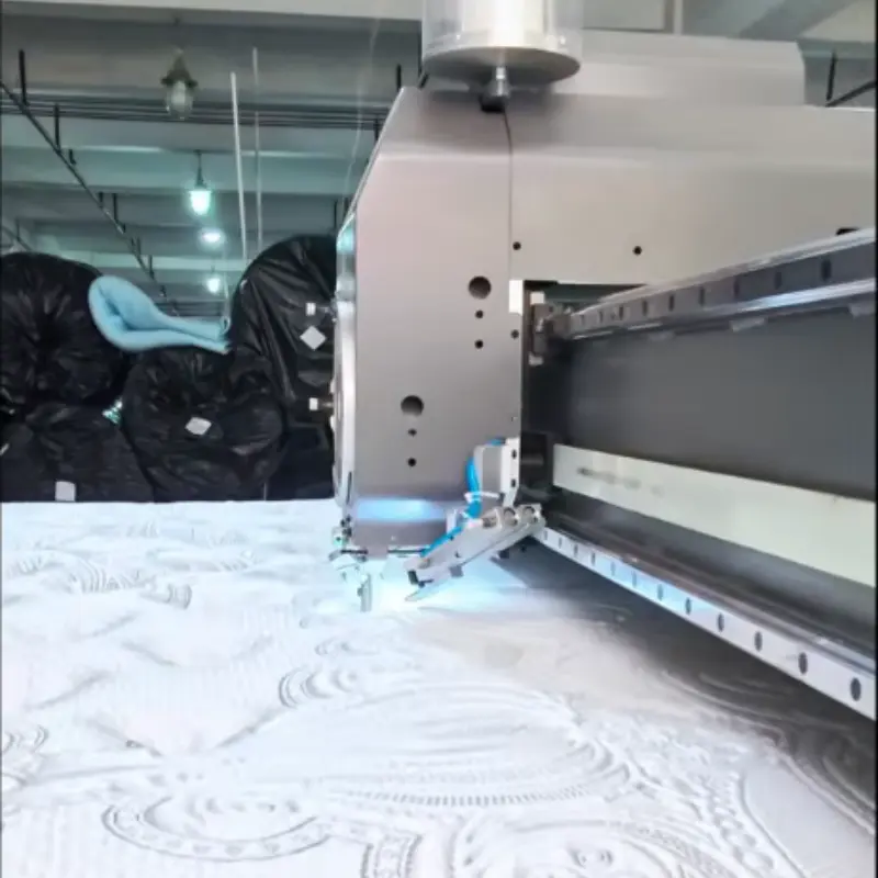 Single-needle quilting mattress